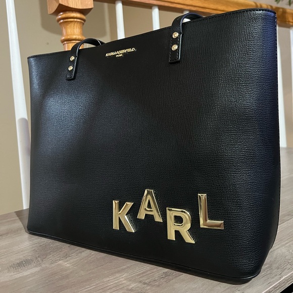 ❌SOLD❌NWT Karl Lagerfeld Black Tote Bag - Picture 4 of 7